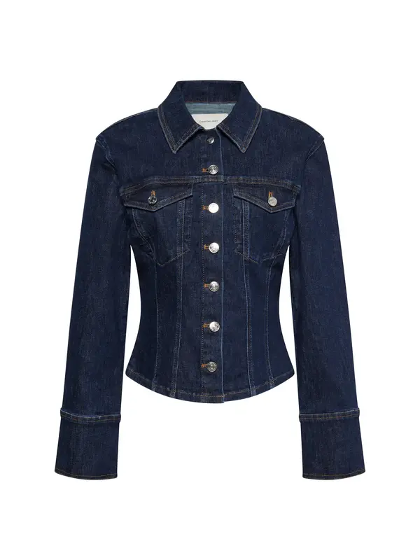 Calvin Klein SCULPT TRUCKER SHIRT, N8D Lacivert Kadın Kot Gömlek