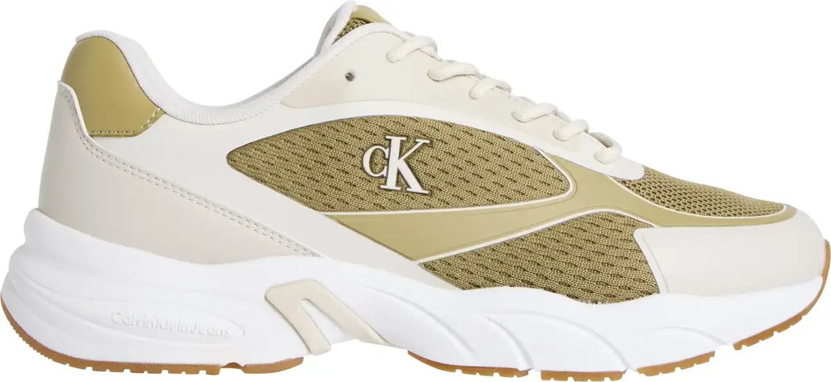 Calvin Klein RETRO TENNIS LOW KNI, 0F8 Krem Erkek Spor Ayakkabı & Sneaker