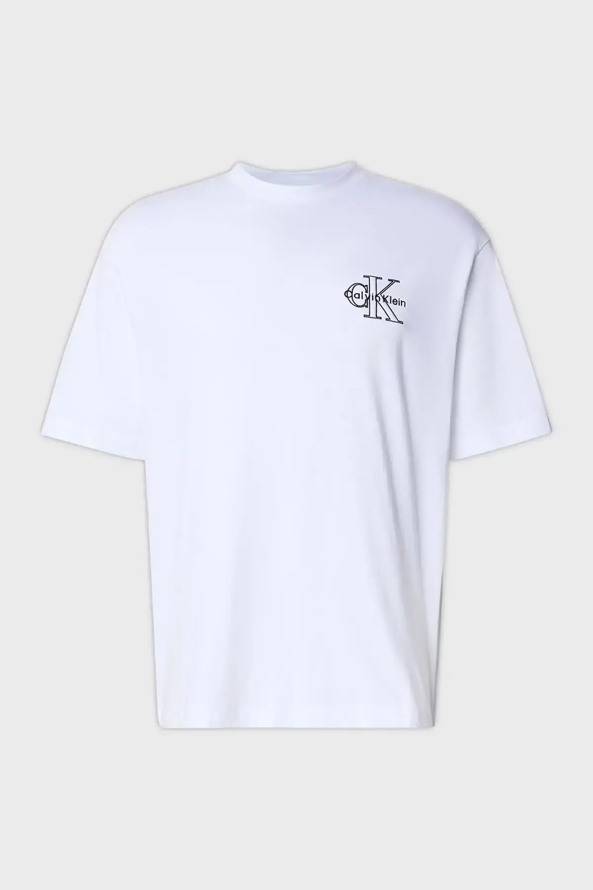 Calvin Klein SS 30S MICRO MONOLOGO GRAPHIC TE Beyaz Erkek Tişört