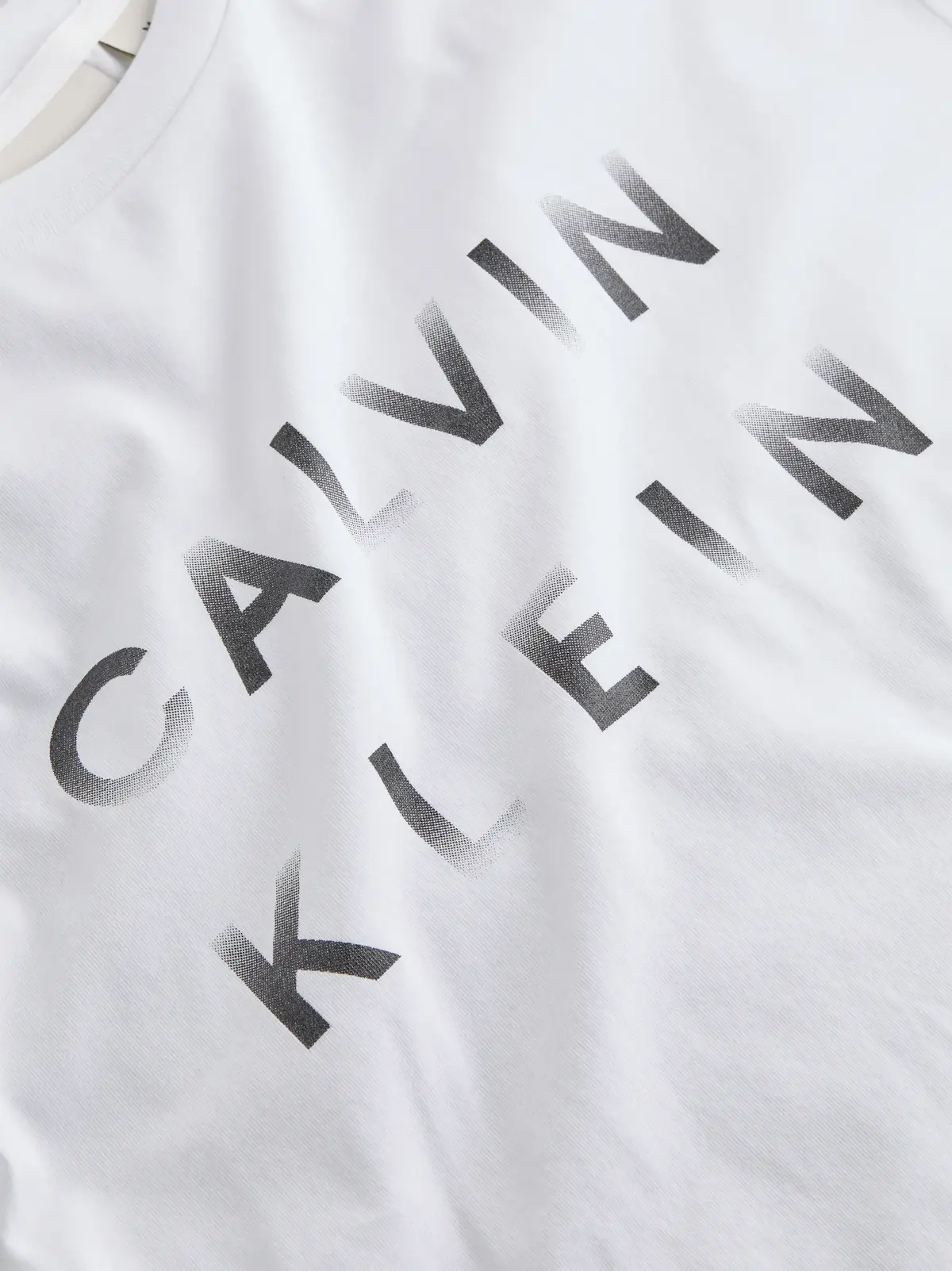 Calvin Klein CP-ENLARGED LOGO T-S, YAF Beyaz Erkek T-Shirt & Polo