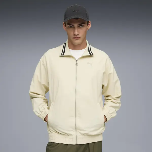 Puma PREMIUM ESS Track Jacket Krem Erkek Fermuarlı Ceket