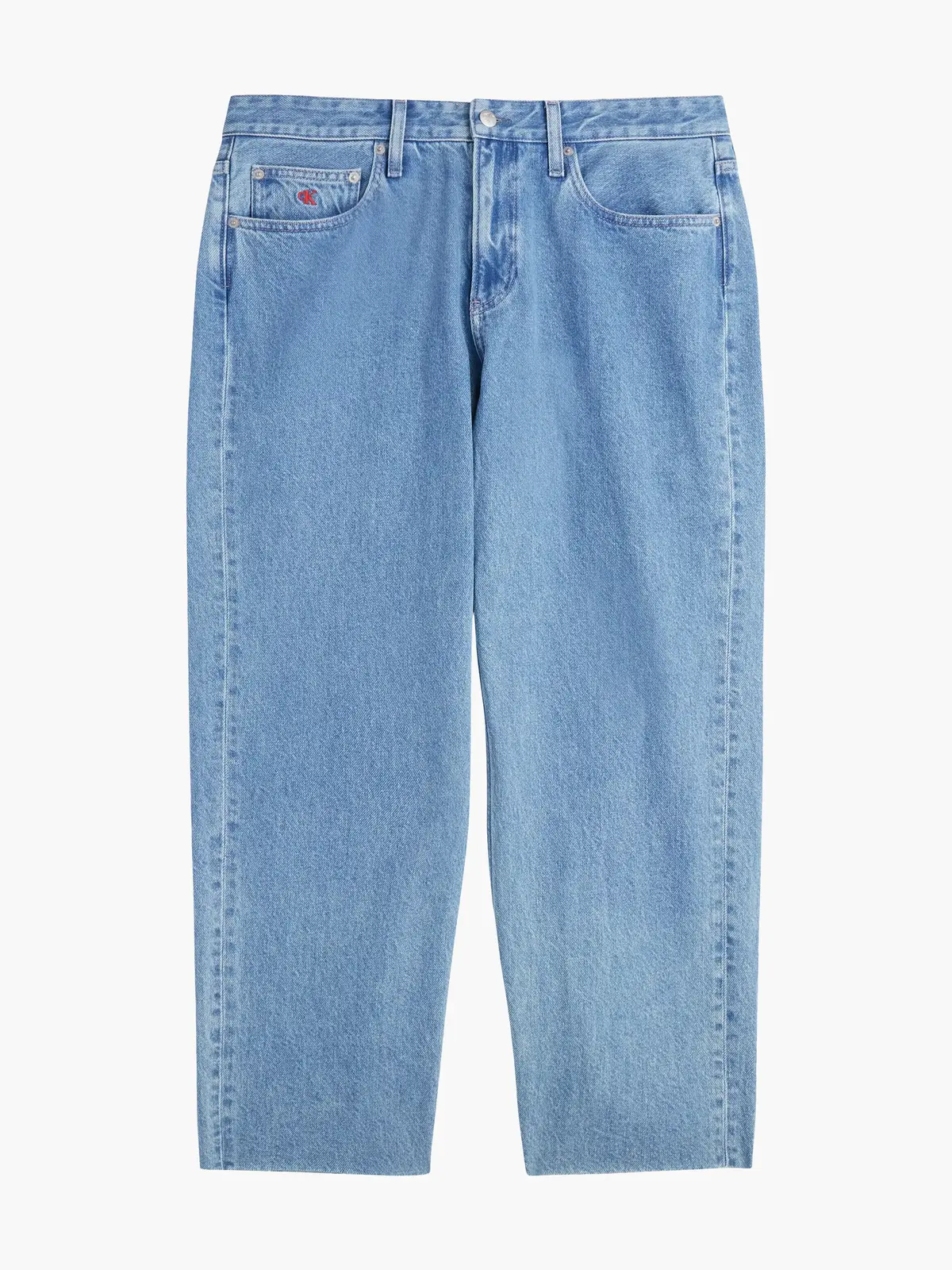 Calvin Klein WIDE LEG ANKLE LENGT Erkek Mavi Kot Pantolon