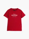 Tommy Hilfiger MONOTYPE 1985 REG TE, XLD Kırmızı Erkek T-Shirt & Polo