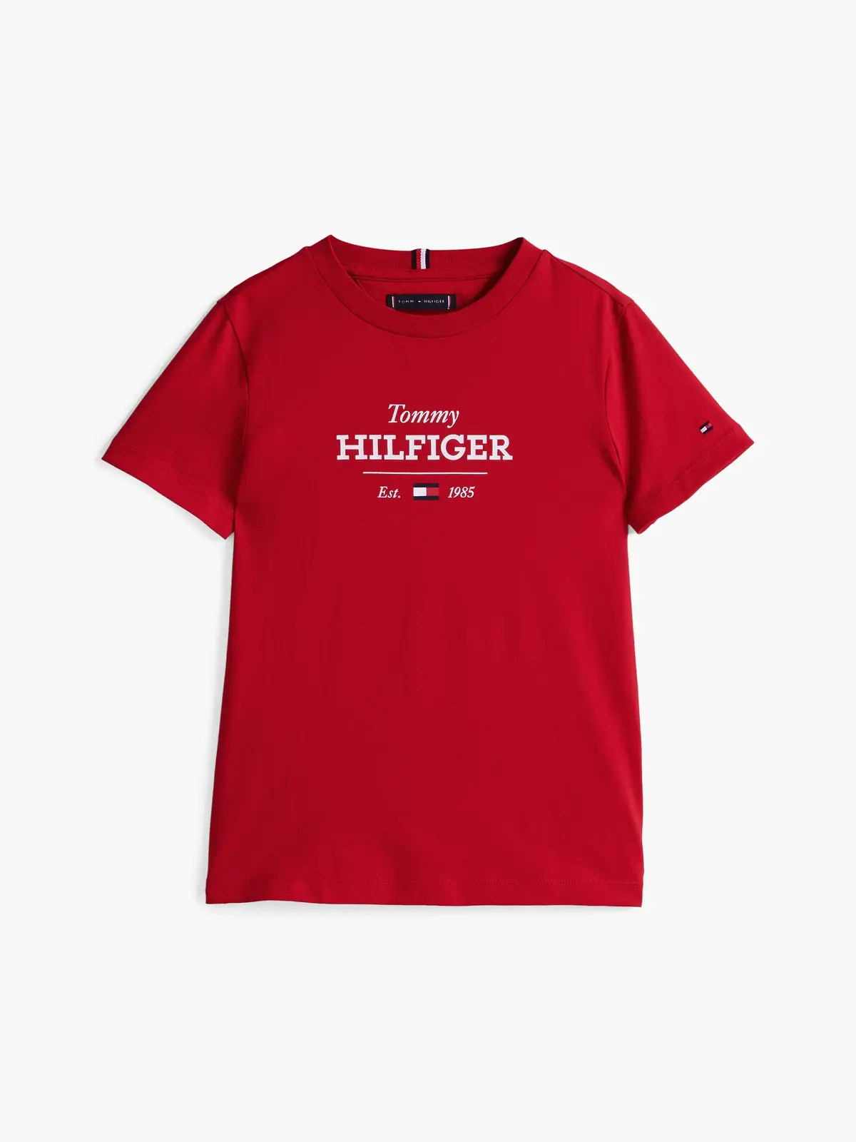 Tommy Hilfiger MONOTYPE 1985 REG TE, XLD Kırmızı Erkek T-Shirt & Polo