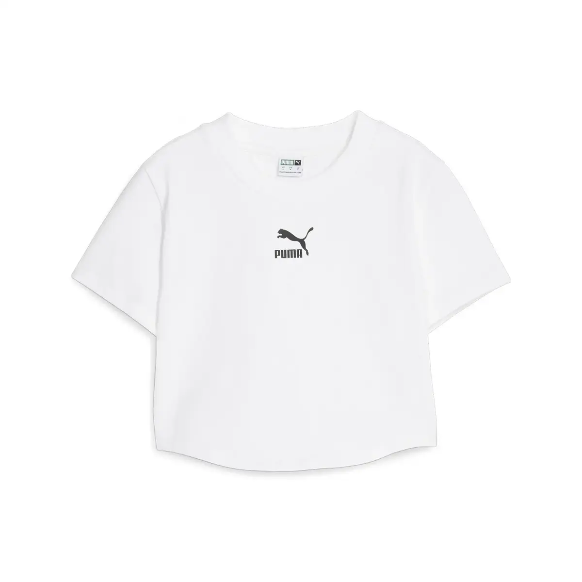 Puma DARE TO Cropped Slim Tee Beyaz Kadın T-Shirt
