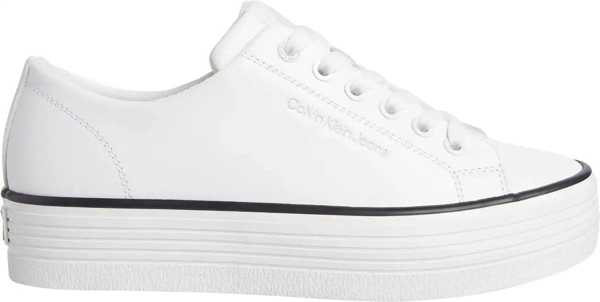 Calvin Klein BOLD VULC FLATF LOW, 01W Beyaz Kadın Spor Ayakkabı & Sneaker