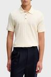 Calvin Klein SS DBL MERCERIZED EM, YAC Krem Erkek T-Shirt & Polo