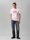 Calvin Klein SS 30S EU CK CALVIN Beyaz Erkek Tişört