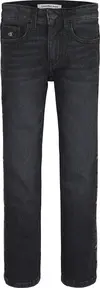 Calvin Klein SLIM WASHED BLK TAPE Erkek Antrasit Kot Pantolon