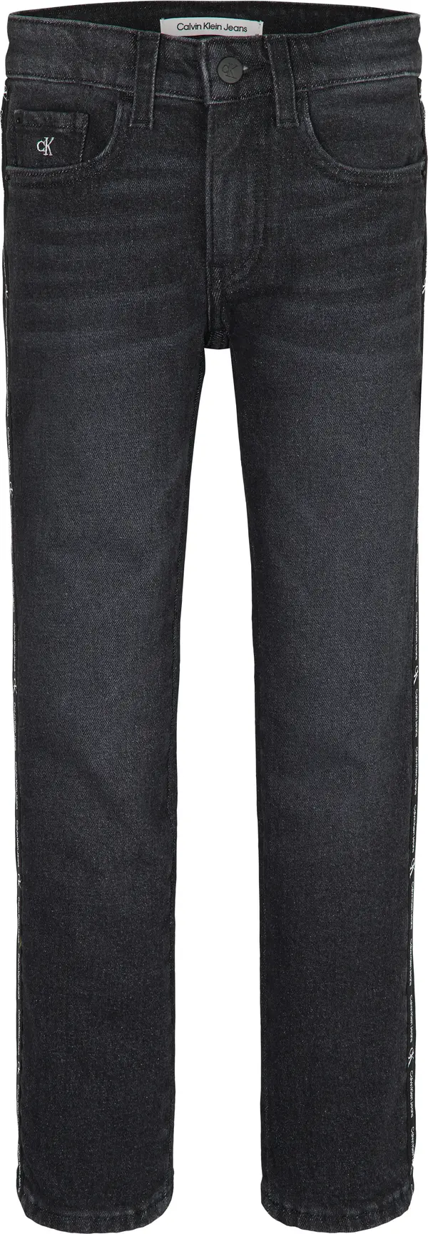 Calvin Klein SLIM WASHED BLK TAPE Erkek Antrasit Kot Pantolon