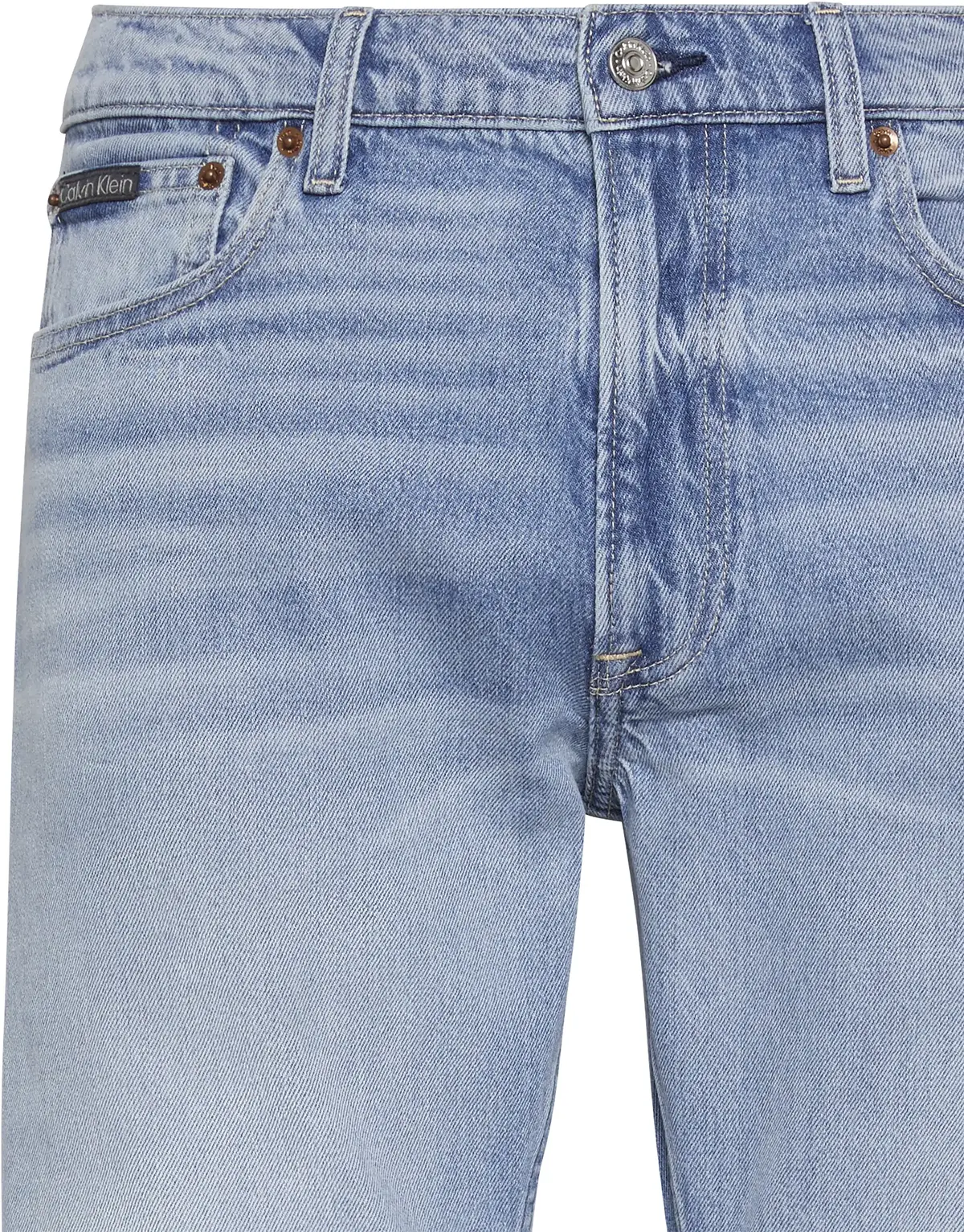 Calvin Klein SLIM STRAIGHT MEDWAY BLUE JEAN Erkek Mavi Kot Pantolon