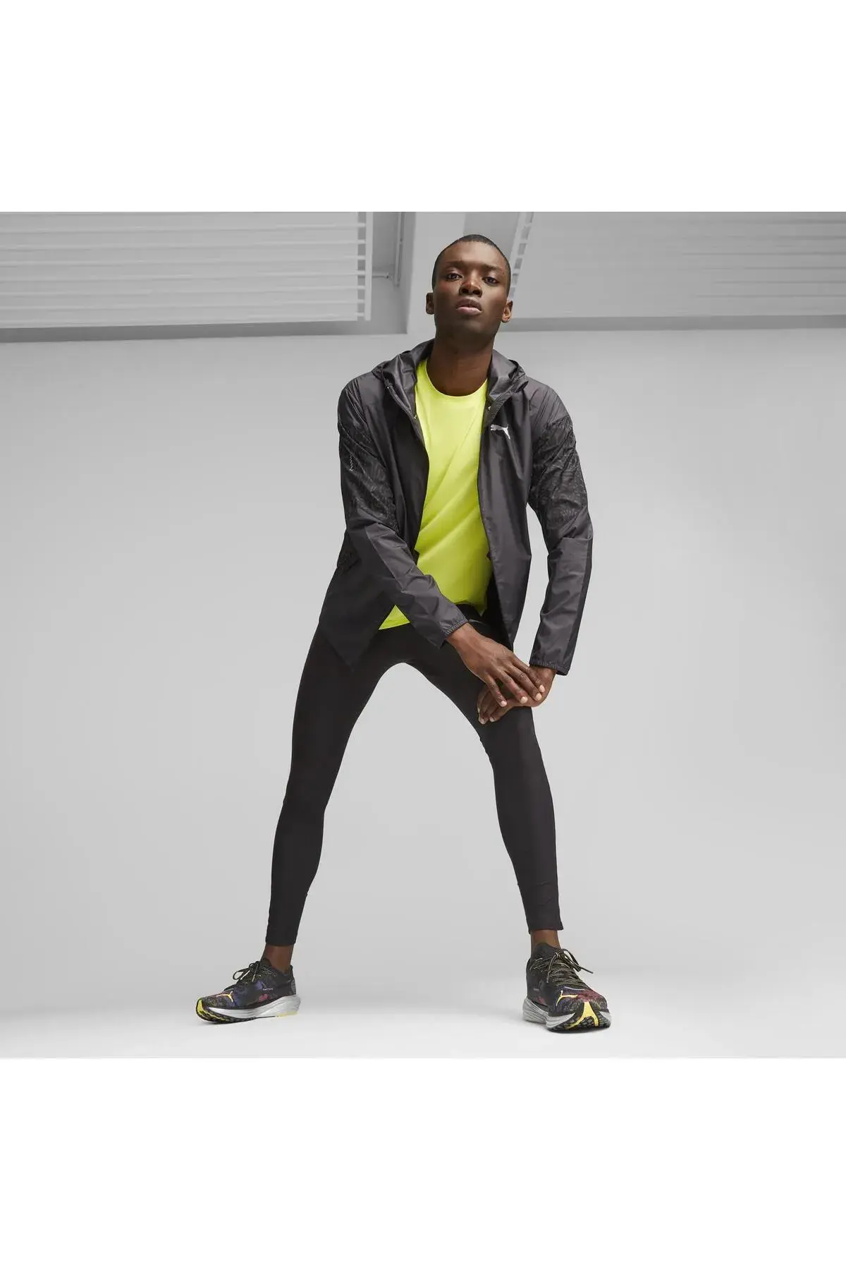 Puma RUN AOP LIGHTWEIGHT JACKET Siyah Erkek Ceket