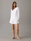 Calvin Klein LONGSLEEVE CLASSIC Beyaz Kadın Uzun Kollu Tişört