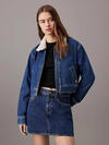 Calvin Klein DENIM ZIP JACKET SHE, 1A4 Lacivert Kadın Kot Ceket