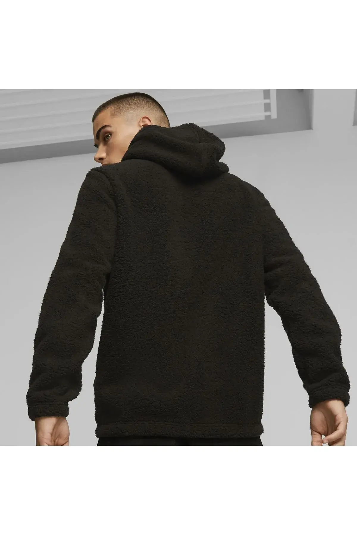 Puma ESS ELEVATED Sherpa Hoodie Siyah Erkek Hoodie