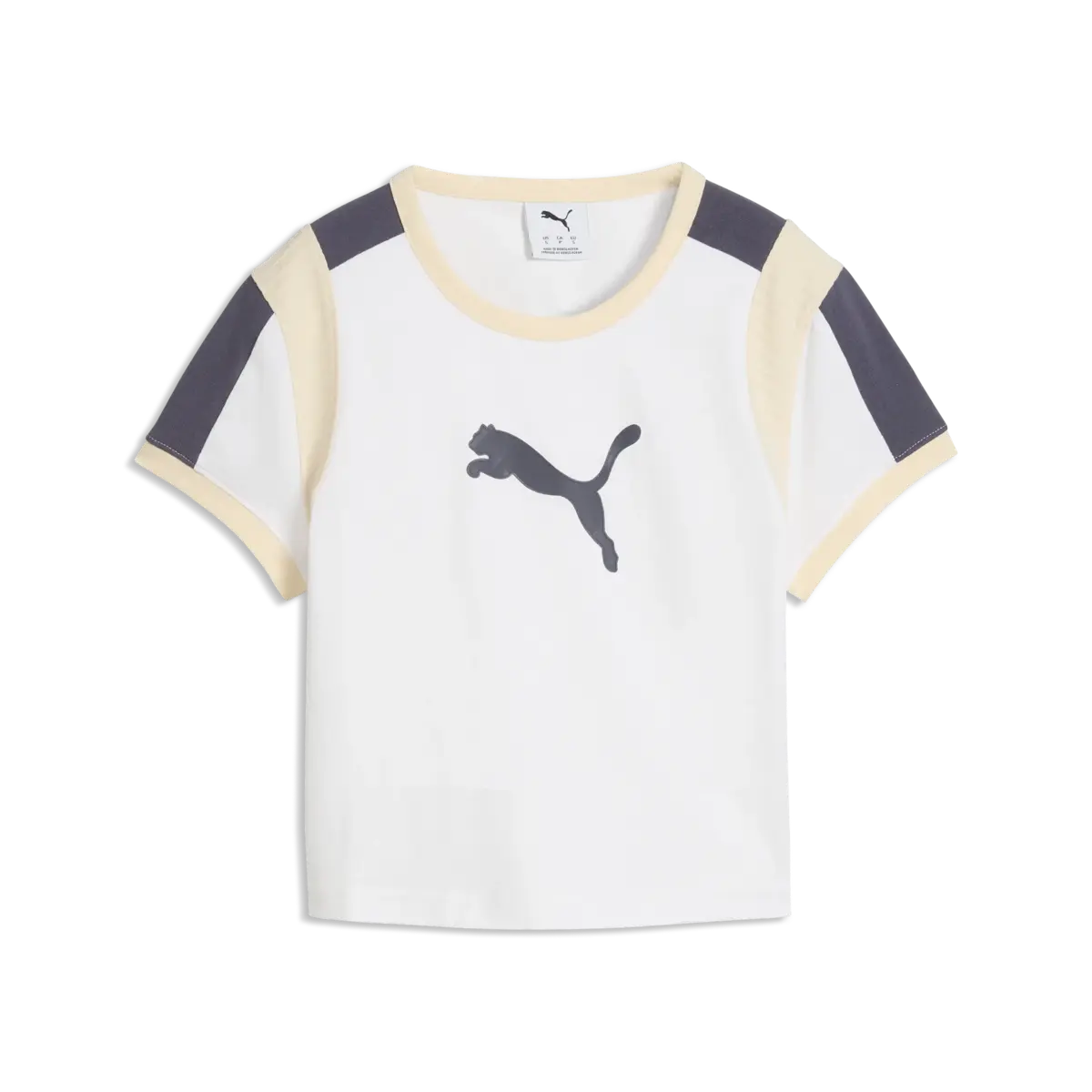 Puma Graphic Ringer Baby Tee Beyaz Kadın T-Shirt