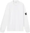 Calvin Klein MONOLOGO BADGE WAFFL Erkek Beyaz Polo T-Shirt