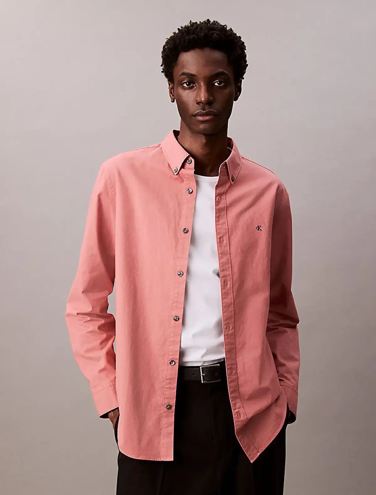 Calvin Klein LS SOLID OXFORD CLASSIC SHIRT Pembe Erkek Gömlek Calvin Klein LS SOLID OXFORD CLASSIC SHIRT Pembe Erkek Gömlek