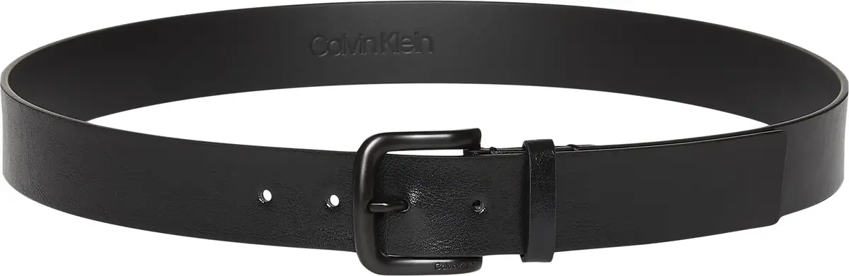 Calvin Klein ROUND BUCKLE TUMBLED 35MM Erkek Siyah Kemer