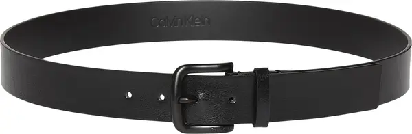 Calvin Klein ROUND BUCKLE TUMBLED 35MM Erkek Siyah Kemer