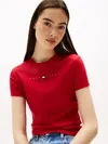 Tommy Hilfiger TJW SLIM TJ US LINEA, XLE Kırmızı Kadın T-Shirt & Polo