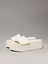 Calvin Klein FLATFORM SANDAL SLID, AEO Krem Kadın Terlik