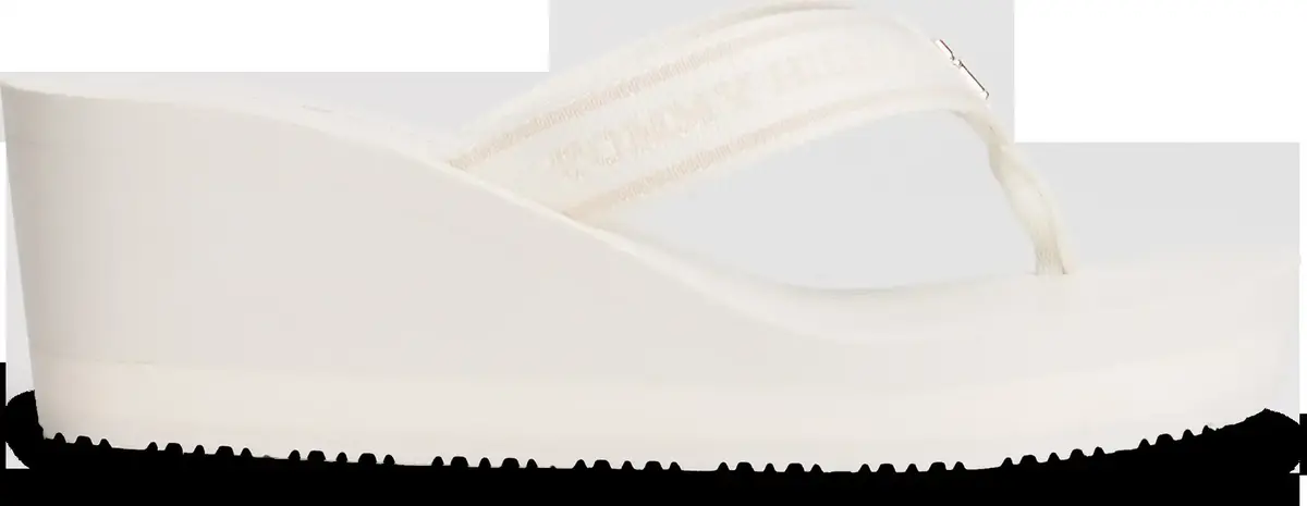 Tommy Hilfiger TH STRIPES WEDGE BEA, YBI Krem Kadın Terlik
