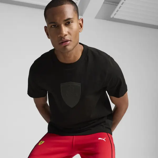 Puma Ferrari Race Graphic Tee Siyah Erkek T-Shirt