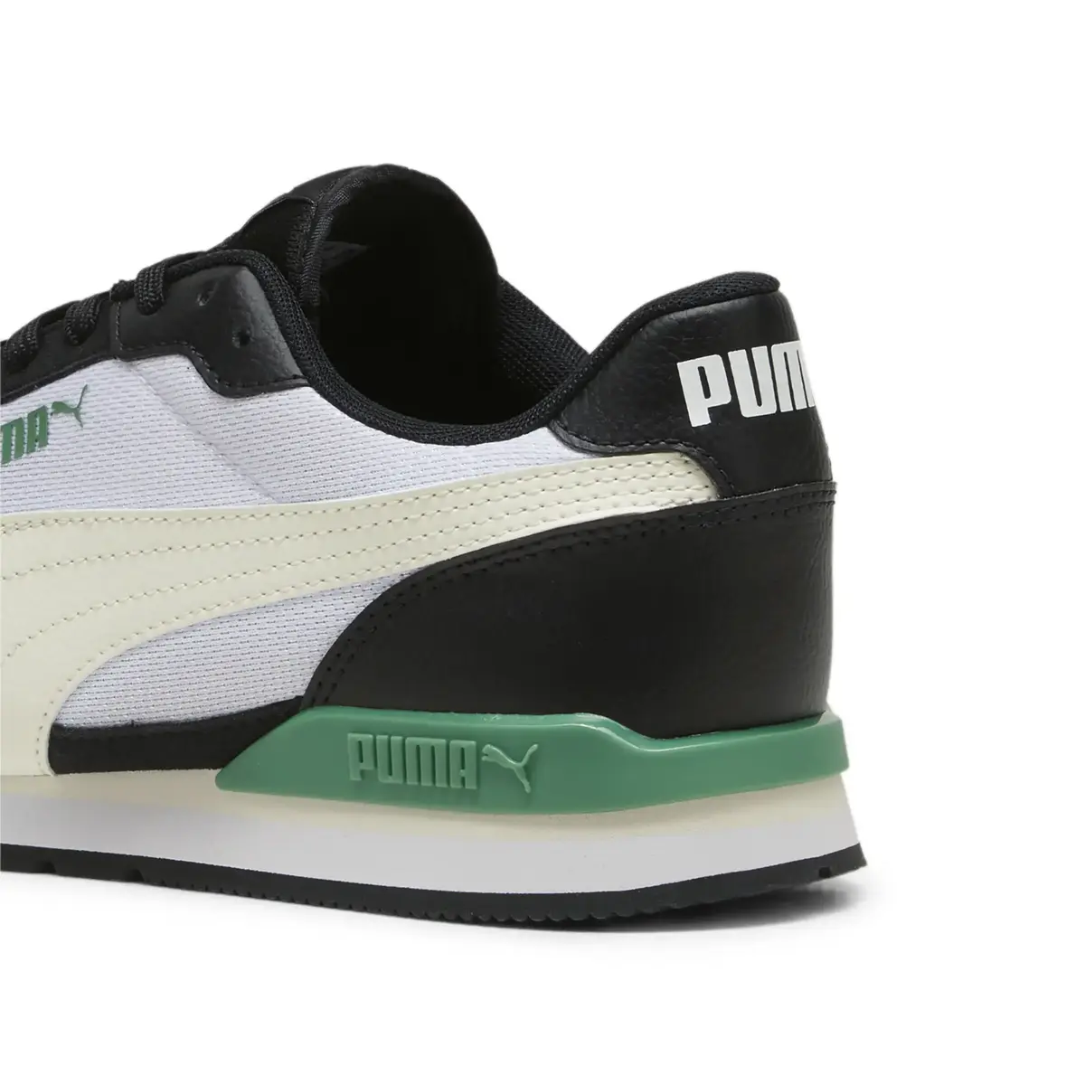 Puma ST Runner v3 Mesh Beyaz-Siyah Erkek Günlük Spor Ayakkabı