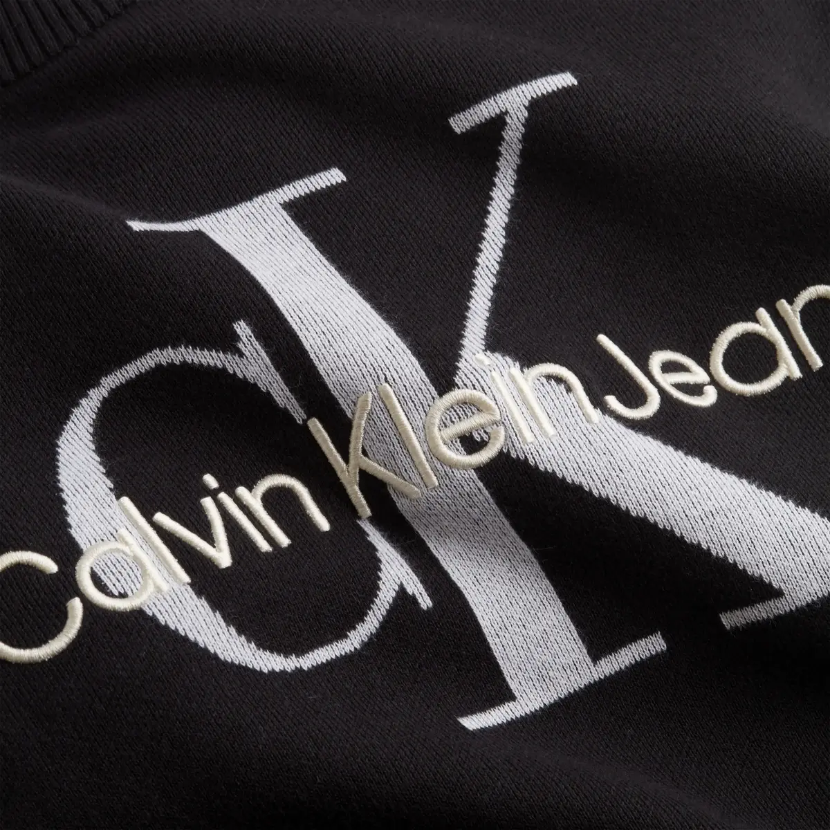 Calvin Klein MONOGRAM LOOSE SWEAT Kadın Siyah Kazak