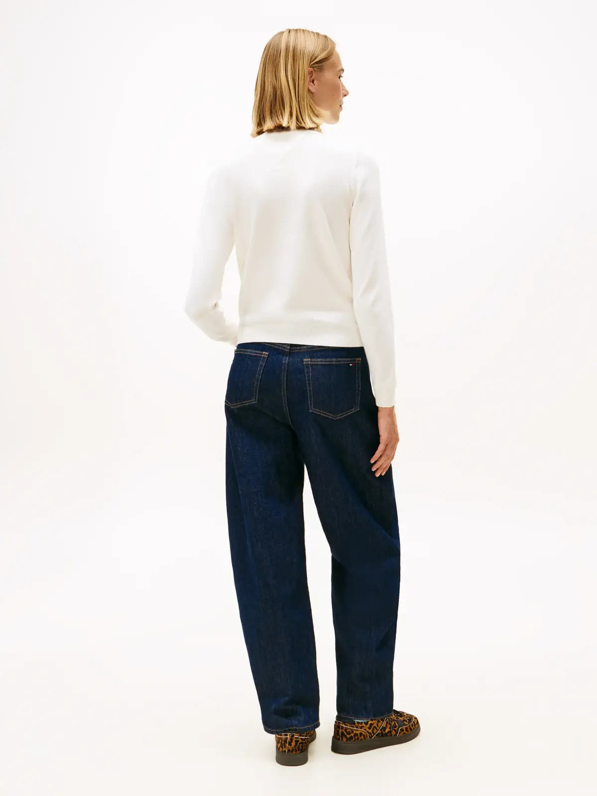 Tommy Hilfiger TJW ESSENTIAL TRTLNK Beyaz Kadın Kazak