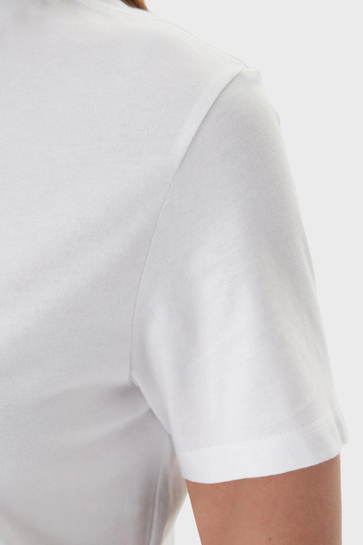 Calvin Klein SS CLASIC MONOLOGO T, YAF Beyaz Kadın T-Shirt