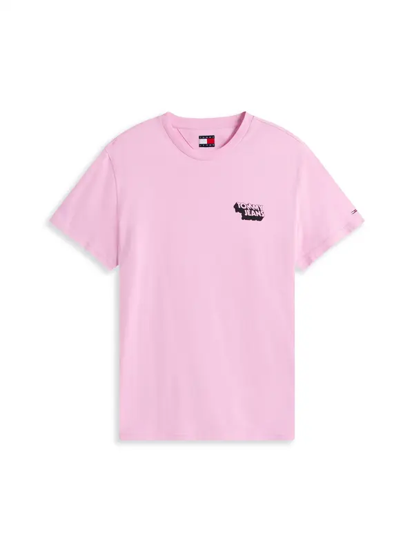 Tommy Hilfiger TJM SLIM STACK LOGO, U06 Pembe Erkek T-Shirt