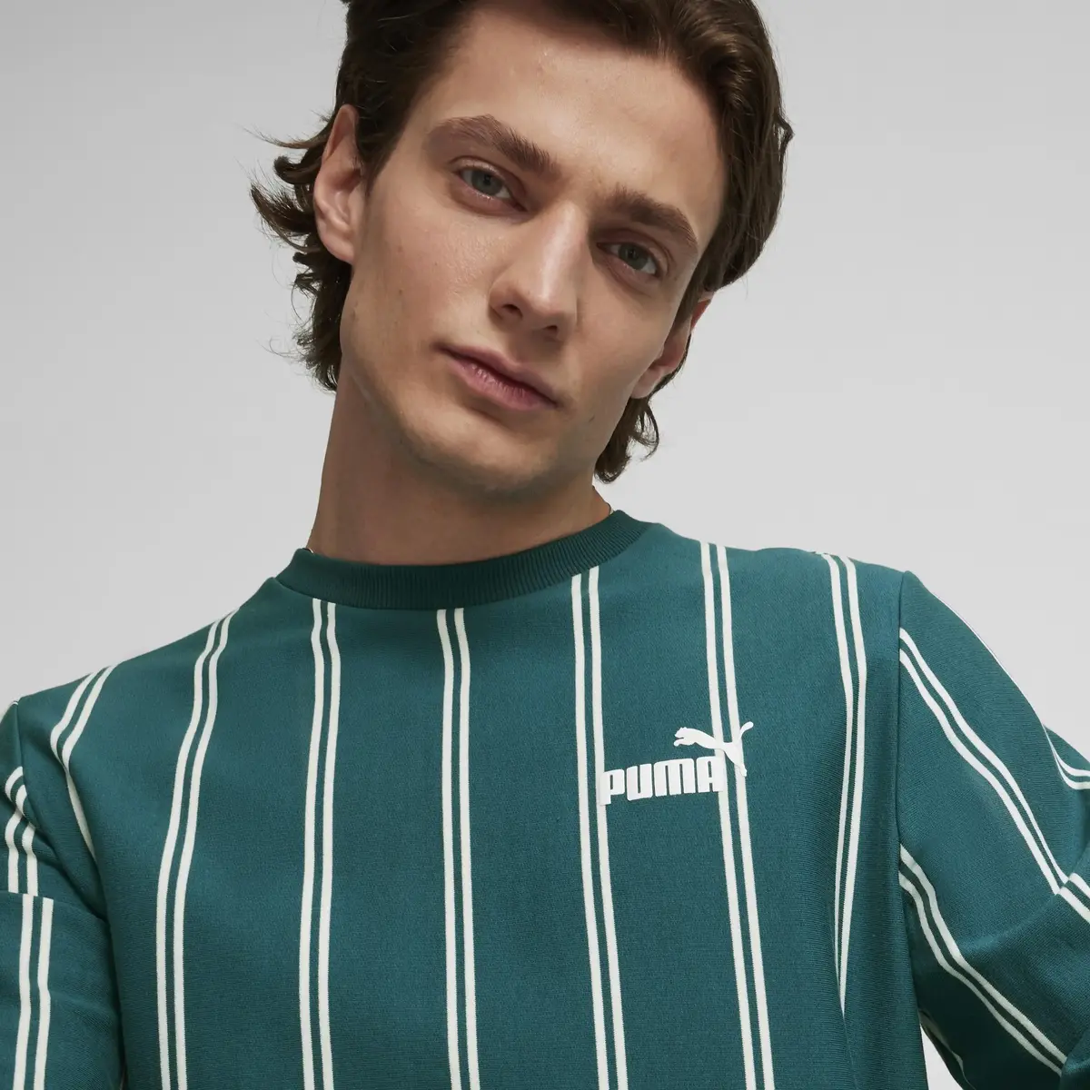 Puma SPORTS CLUB AOP Crew Yeşil Erkek Sweatshirt