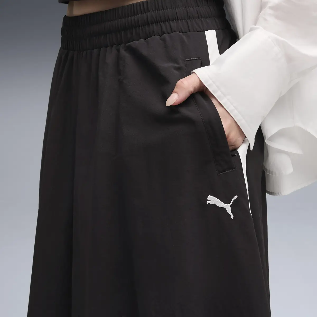 Puma T7 Woven Midi Skirt Siyah Kadın Etek