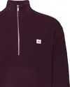 Calvin Klein LS EZ COTTON WAFFLE QUARTER ZIP Erkek Bordo Sweatshirt