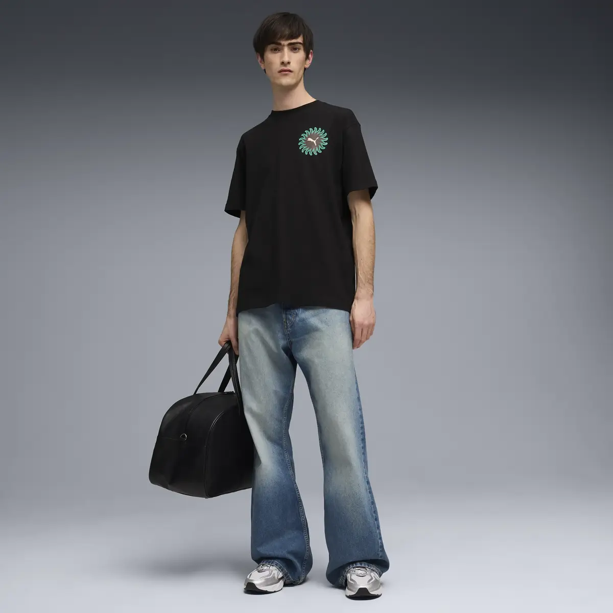 Puma SUNSET DRIVE Relaxed Tee Siyah Erkek T-Shirt