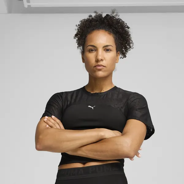 PUMA LACE TOP - SHORT Siyah Kadın Crop