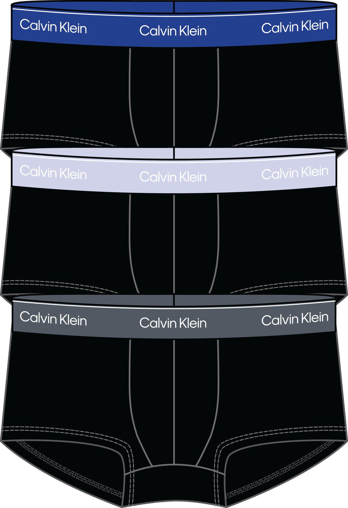 Calvin Klein LOW RISE TRUNK 3PK Mavi Erkek Boxer