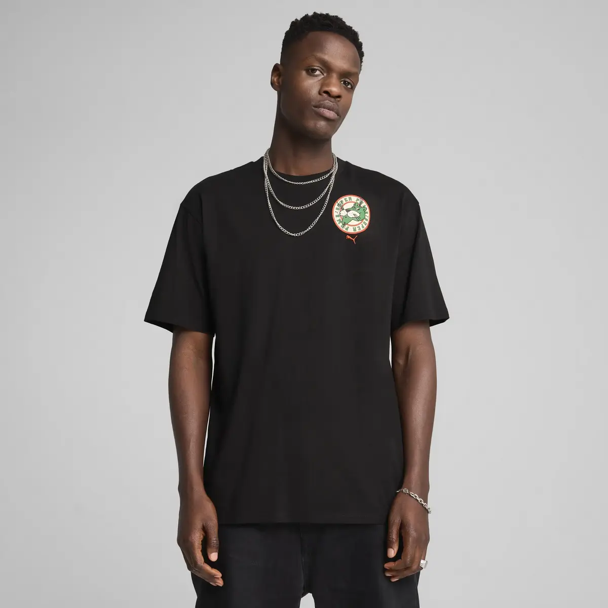 PUMA GRAPHICS Super Puma Tee Siyah Erkek T-Shirt