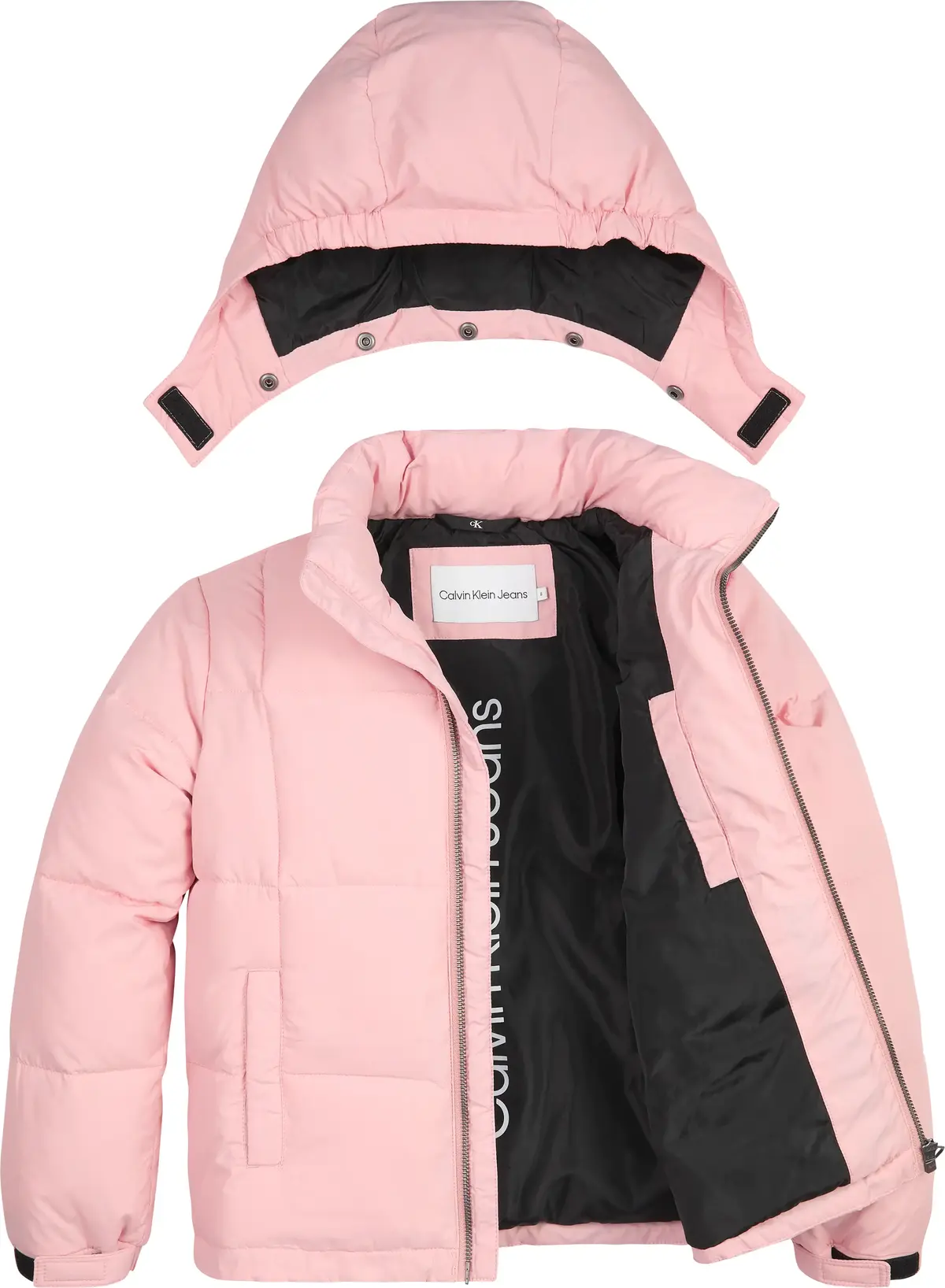 Calvin Klein SHORT QUILTED PUFFER Kadın Pembe Şişme Mont