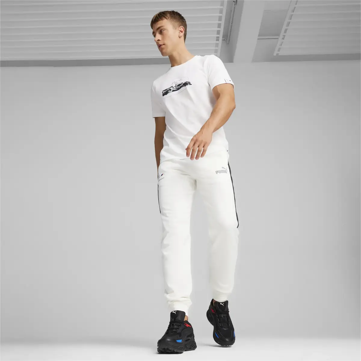Puma BMW MMS ESS Graphic Tee Beyaz Erkek T-Shirt