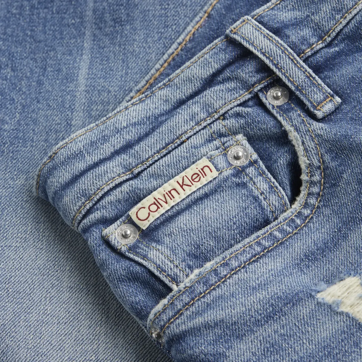 Calvin Klein MOM JEAN, 1A4 Mavi Kadın Jean Pantolon