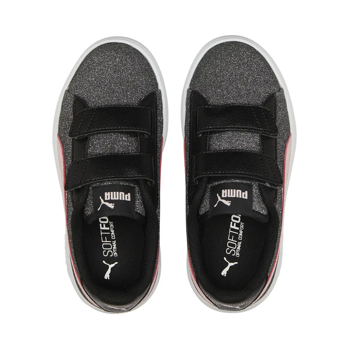 Puma Smash V2 Glitz Glam V Ps Siyah Kız Çocuk Günlük Spor Ayakkabı