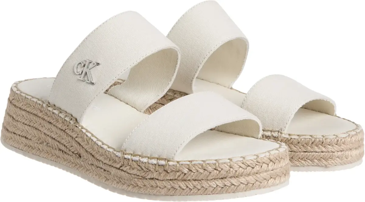 Calvin Klein SPORTY ROPE MG LTH W, AEO Krem Kadın Terlik