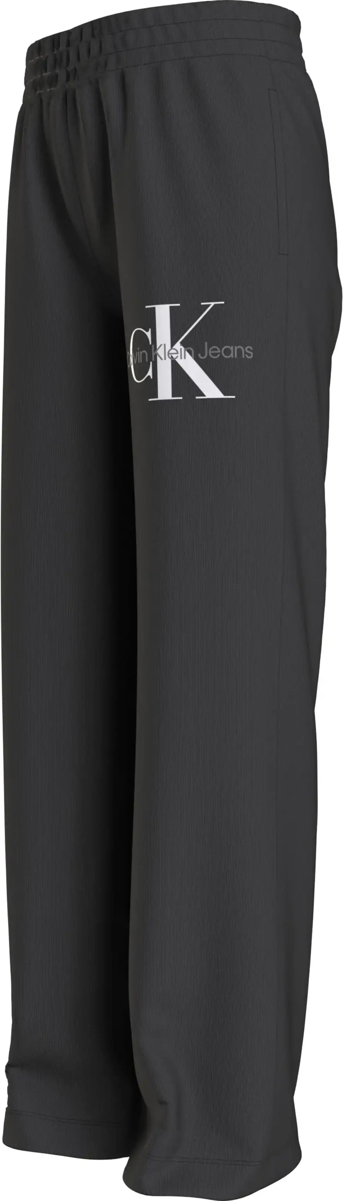 Calvin Klein MONOGRAM OFF PLACED Kadın Siyah Eşofman Altı