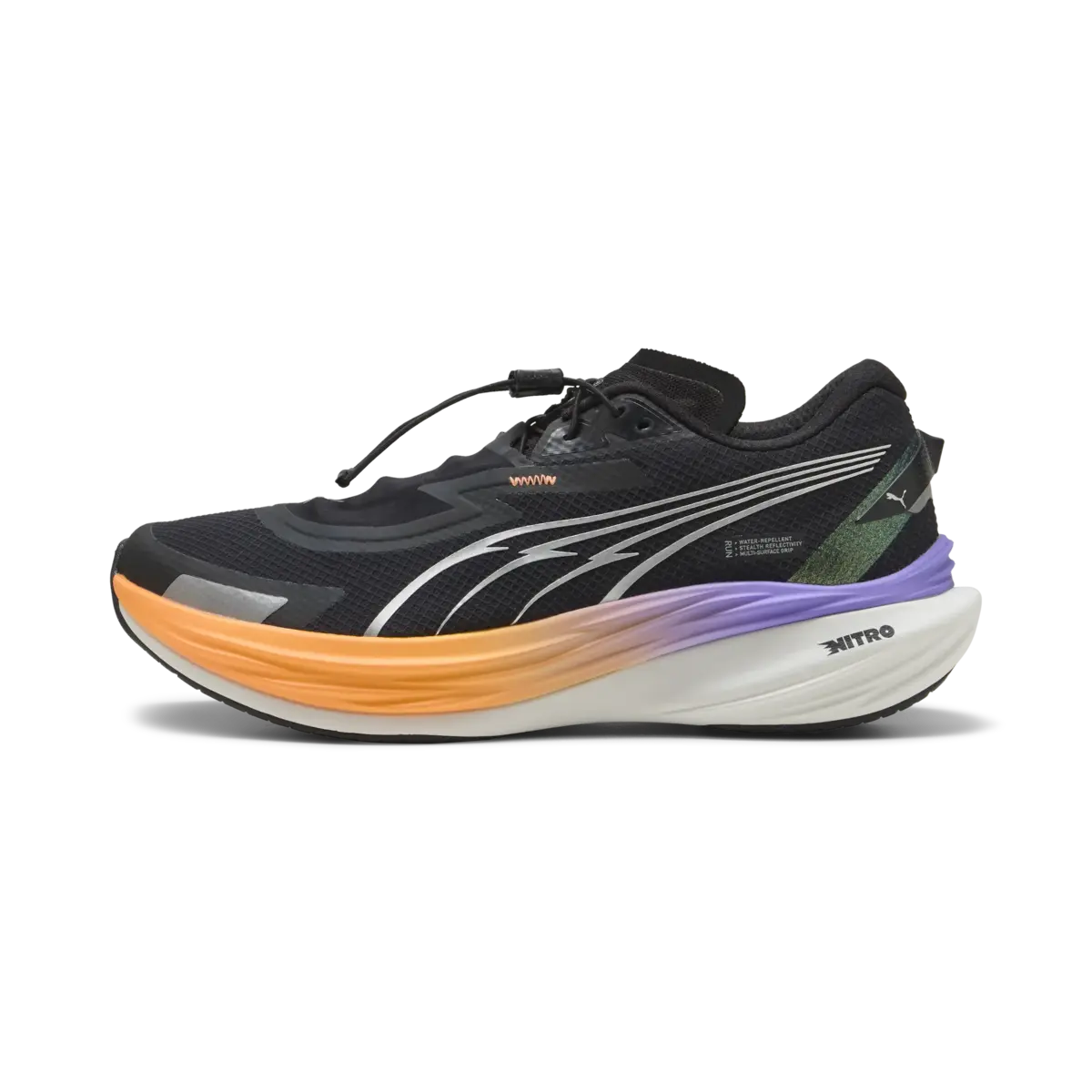 PUMA Deviate NITROTM3 WTR+ Siyah Erkek Yürüyüş ve Koşu Ayakkabısı