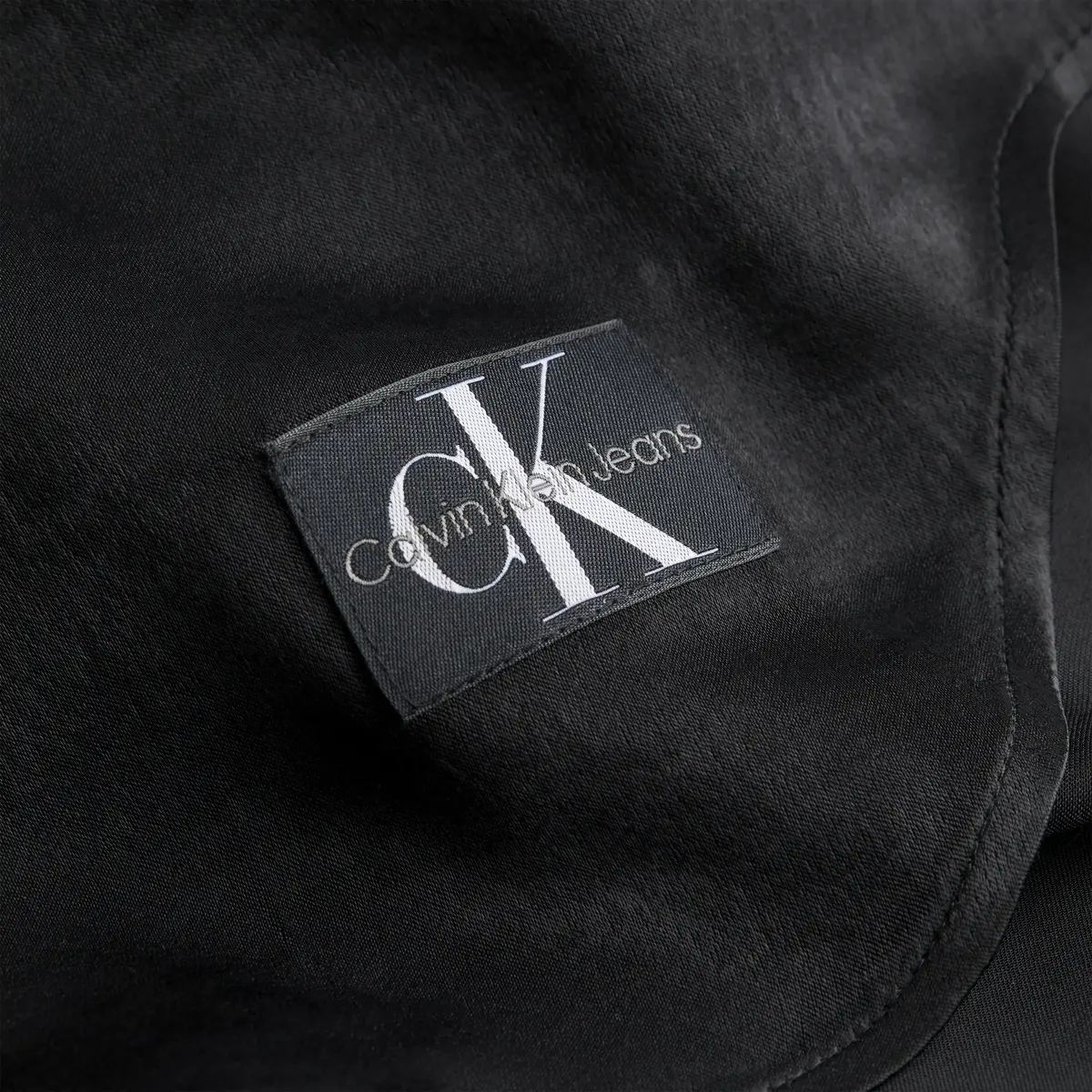 Calvin Klein SATIN UTILITY SHIRT Kadın Siyah Gömlek