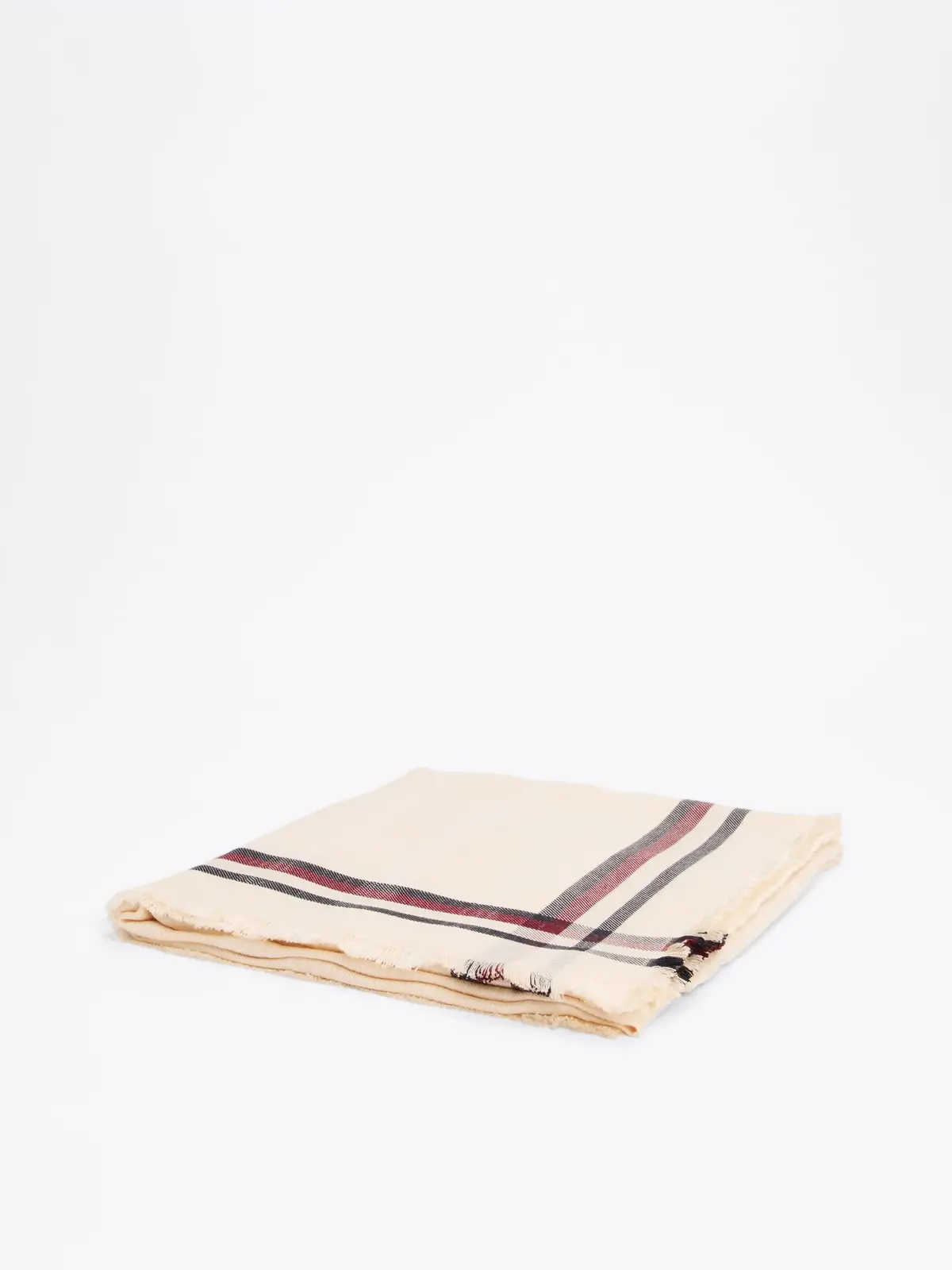 Tommy Hilfiger ESSENTIAL FLAG JACQU, AA8 Krem Kadın Eldiven-Atkı-Bere