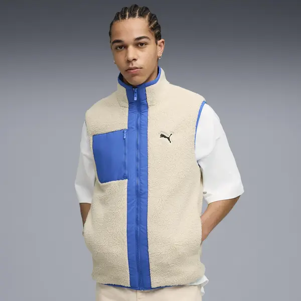 Puma Reversible Sherpa Vest Krem Erkek Yelek